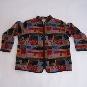 Vintage Tradition Country Tapestry Fall Jacket Patchwork Fall Grandmacore 22W